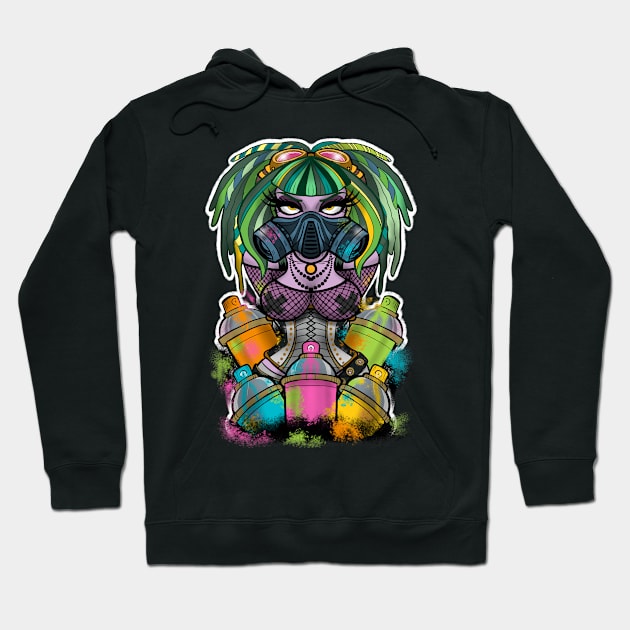 Graffiti Girl 2.0 Hoodie by InkyMcStapleface